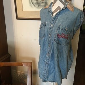 Embroidered Disney Pocahontas Chambray Blouse